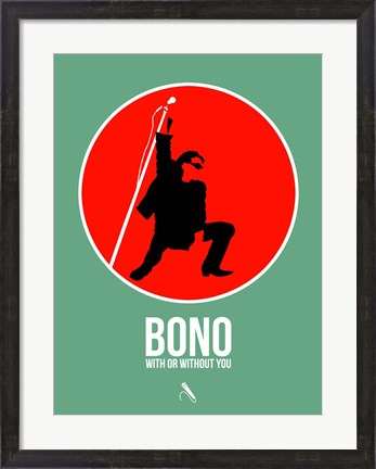Framed Bono Print