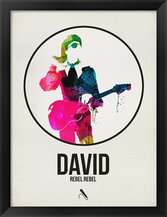 Framed David Watercolor Print