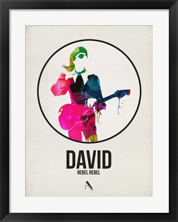 Framed David Watercolor Print