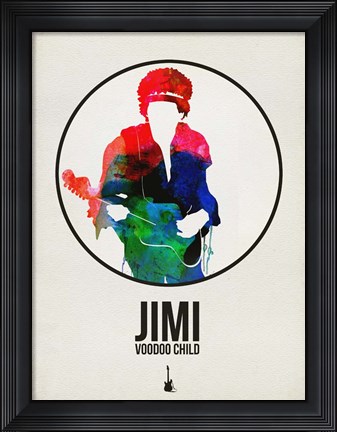 Framed Jimi Watercolor Print