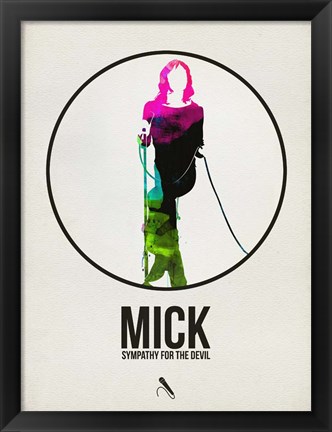 Framed Mick Watercolor Print