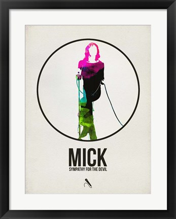 Framed Mick Watercolor Print