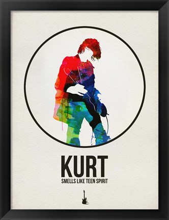 Framed Kurt Watercolor Print