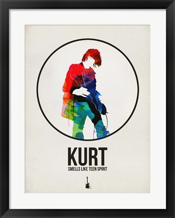 Framed Kurt Watercolor Print