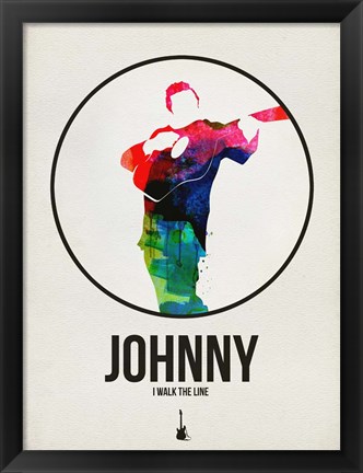 Framed Johnny Watercolor Print