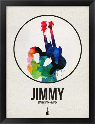 Framed Jimmi Watercolor Print