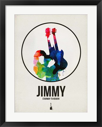 Framed Jimmi Watercolor Print