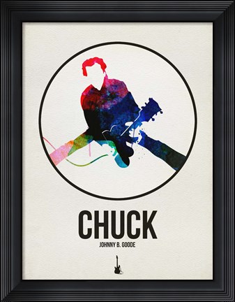 Framed Chuck Watercolor Print