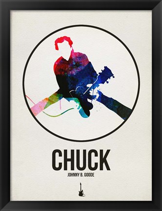 Framed Chuck Watercolor Print