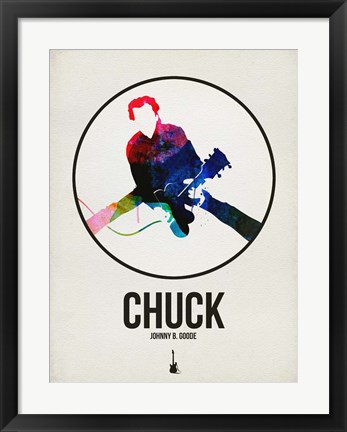 Framed Chuck Watercolor Print