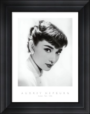 Framed Audrey Hepburn - Screen Test, c.1955 Print
