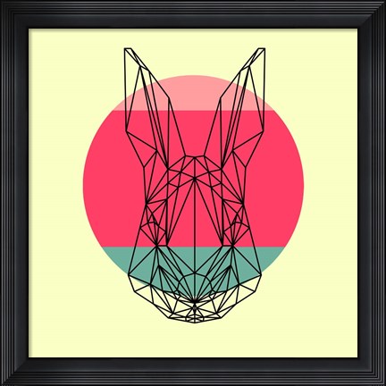 Framed Rabbit and Sunset Print
