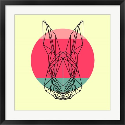 Framed Rabbit and Sunset Print