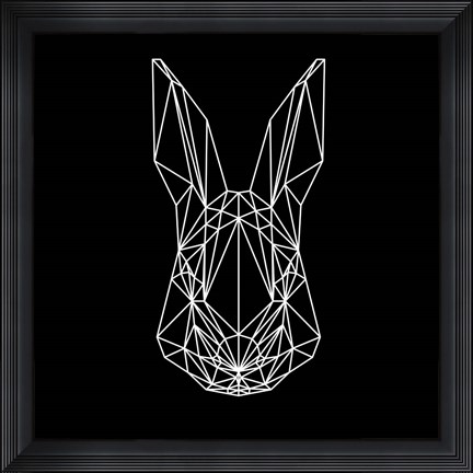 Framed Rabbit on Black Print