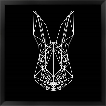 Framed Rabbit on Black Print