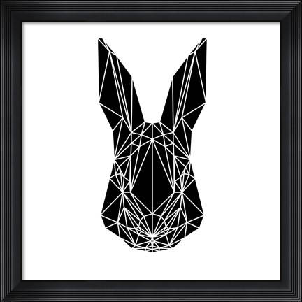 Framed Black Rabbit Print