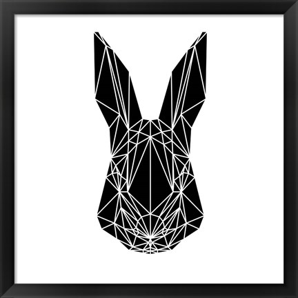 Framed Black Rabbit Print
