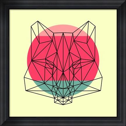 Framed Fox and Sunset Print