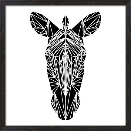 Framed Black Zebra Print
