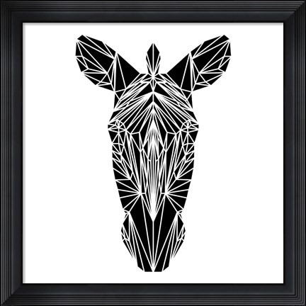 Framed Black Zebra Print