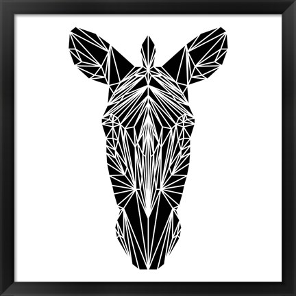 Framed Black Zebra Print