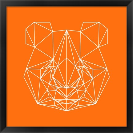 Framed Panda on Orange Print