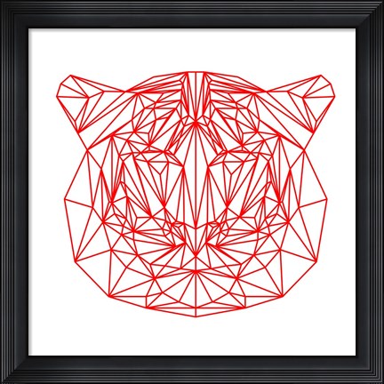 Framed Tiger on White Print