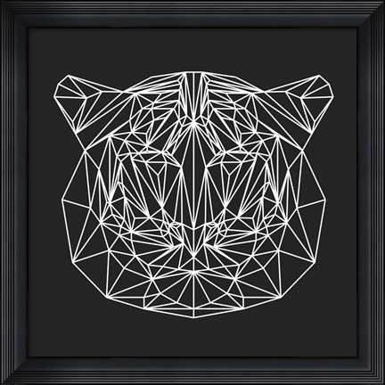 Framed Tiger on Black Print