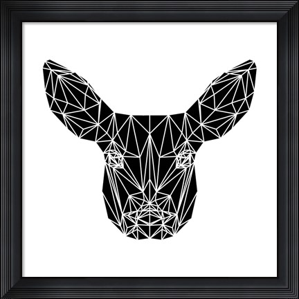 Framed Black Baby Deer Print