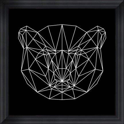 Framed Bear Polygon Print