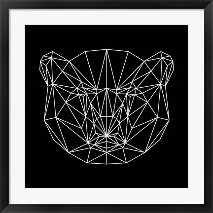 Framed Bear Polygon Print