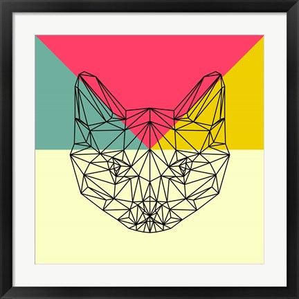 Framed Party Cat Print