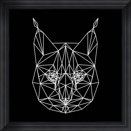 Framed Bobcat Polygon1 Print