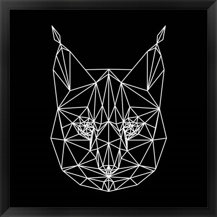 Framed Bobcat Polygon1 Print