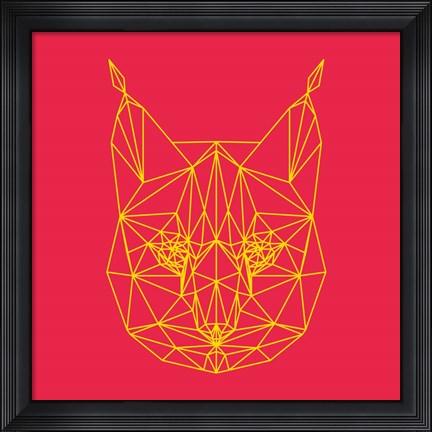 Framed Bobcat Polygon 2 Print