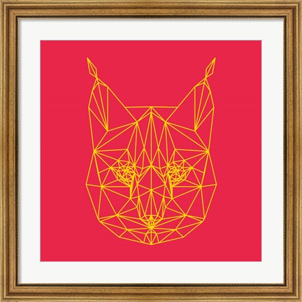 Framed Bobcat Polygon 2 Print