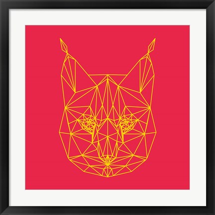 Framed Bobcat Polygon 2 Print