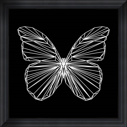 Framed Butterfly Polygon Print