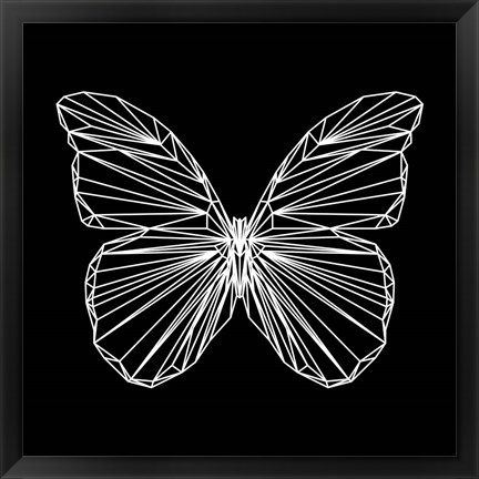 Framed Butterfly Polygon Print