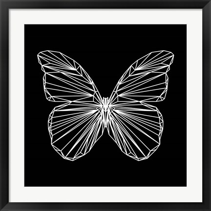 Framed Butterfly Polygon Print