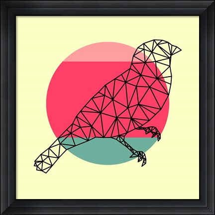 Framed Bird and Sunset Print