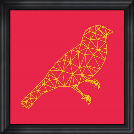 Framed Bird Polygon Print