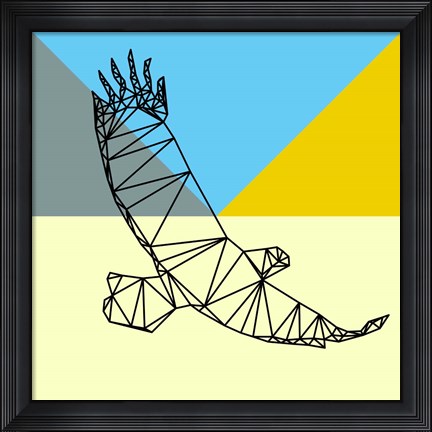 Framed Party Eagle Polygon Print