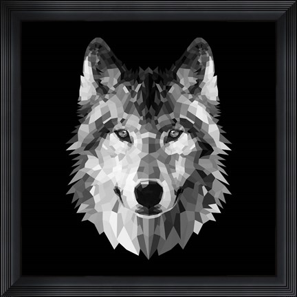 Framed Woolf Head 2 Print