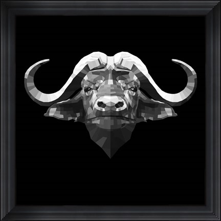 Framed Black Buffalo Print