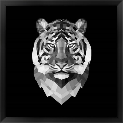 Framed Tiger Head Print