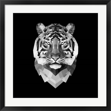 Framed Tiger Head Print