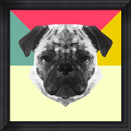 Framed Party Pug Print