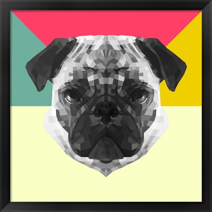 Framed Party Pug Print