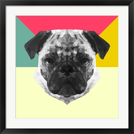 Framed Party Pug Print